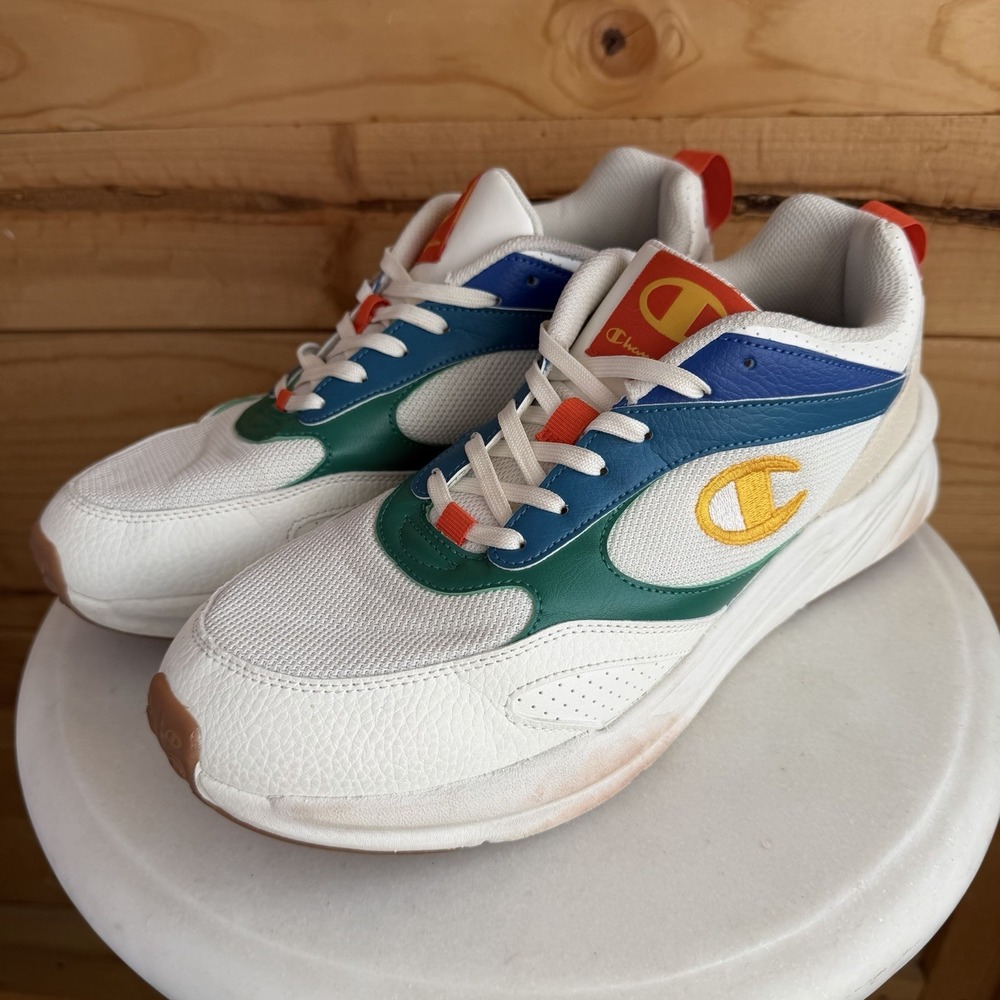 Champion Kinna Retro Men's 10.5 M Multicolor Rainbow Lace‎ Up Sneaker *wear